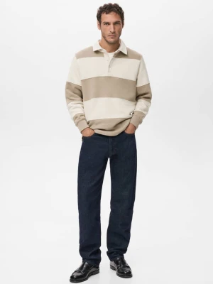 Zdjęcie produktu Bluza polo w paski średni brązowy - Mężczyzna - - MANGO MAN