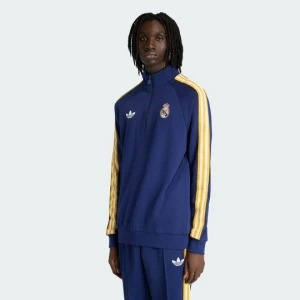 Bluza Real Madryt Originals z suwakiem do połowy długości Adidas Dark Blue