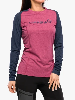 Bluza rowerowa damska Norrona Fjora Equaliser Lightweight LS - violet quartz/indigo night