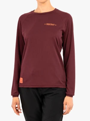 Bluza rowerowa damska Rocday Patrol - burgundy