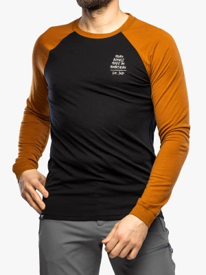 Bluza rowerowa Mons Royale Icon Raglan - black/copper