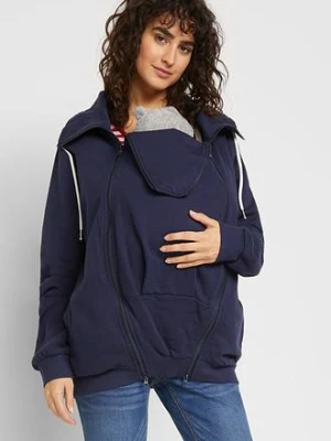Bluza rozpinana 3 w1 ciążowa, z wstawką na nosidełko niemowlęce bonprix