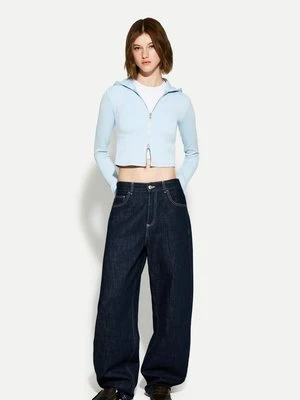 Bluza rozpinana Bershka jasnoniebieski