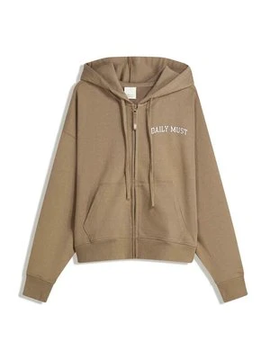 Bluza rozpinana Bershka wielbłądzi