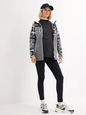 Bluza rozpinana ciążowa z polaru, z wstawką na nosidełko bonprix