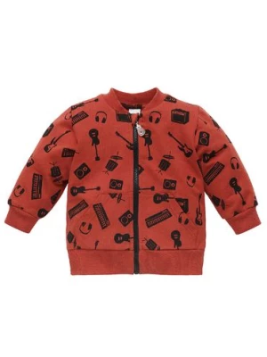 Bluza rozpinana dla chłopca z bawełny Let's rock czerwona Pinokio