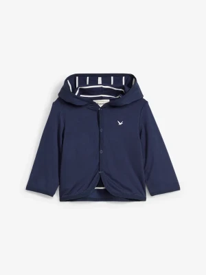 Bluza rozpinana, dwustronna, z kapturem BonPrix niebieski