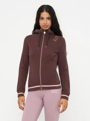 Bluza rozpinana EA7 Emporio Armani brązowy