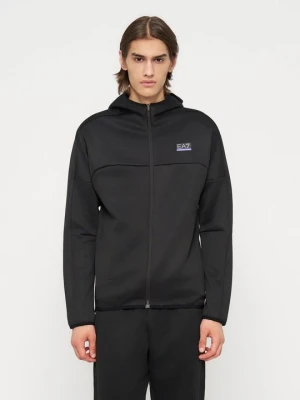 Bluza rozpinana EA7 Emporio Armani ciemnobrązowy