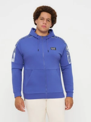 Bluza rozpinana EA7 Emporio Armani niebieski
