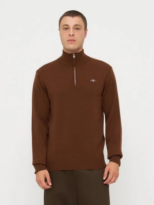 Bluza rozpinana Gant jasnobrązowy melanż