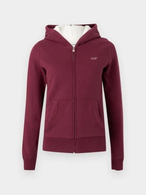 Bluza rozpinana Hollister Co. ciemnoczerwony