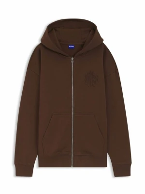 Bluza rozpinana Hugo brązowy