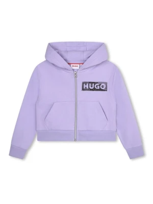 Bluza rozpinana Hugo fioletowy