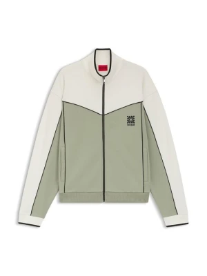 Bluza rozpinana Hugo jasnozielony