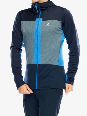 Bluza rozpinana męska Haglofs ROC Flash Mid Hood - tarn blue/steel blue