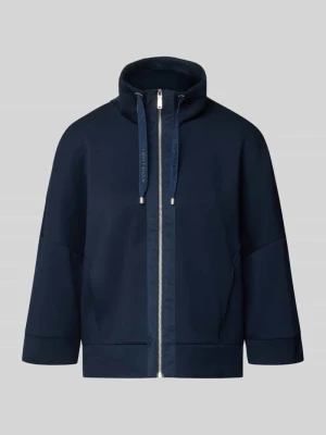 Bluza rozpinana o kroju boxy fit z dodatkiem wiskozy Tom Tailor Ciemnoniebieski