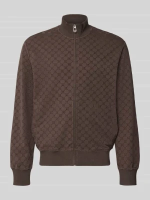 Bluza rozpinana o kroju loose fit z mieszanki bawełny model 'Kend' JOOP! Czekoladowy