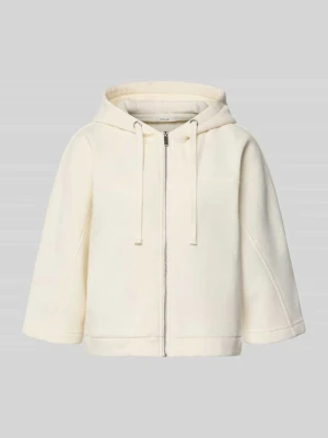 Bluza rozpinana o kroju luźnym z mieszanki bawełny model 'Giela' Opus Złamany biały