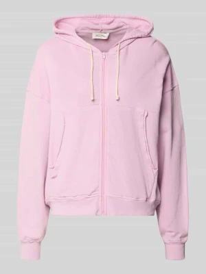 Bluza rozpinana o kroju oversized fit z czystej bawełny z kapturem American Vintage Różowy