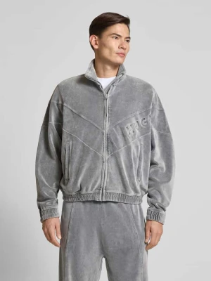 Bluza rozpinana o kroju oversized z mieszanki bawełny model ‘DELSO’ HUGO