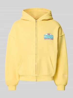 bluza rozpinana o kroju oversized z nadrukiem rajdowym Rhude Jasnożółty