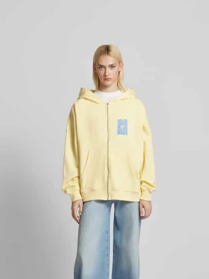 bluza rozpinana o kroju oversized z nadrukiem z logo Oh April Jasnożółty