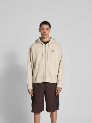 Bluza rozpinana o kroju oversized z wpuszczanymi kieszeniami Maison Kitsuné Beżowy