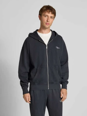 Bluza rozpinana o kroju oversized z wyhaftowanym logo i kapturem Pegador