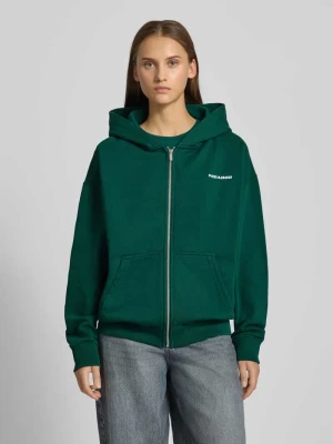 Bluza rozpinana o kroju oversized z wyhaftowanym logo model ‘Clarita’ Pegador