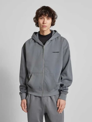 Bluza rozpinana o kroju oversized z wyhaftowanym logo Pegador