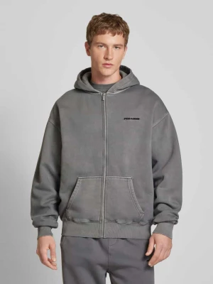 Bluza rozpinana o kroju oversized z wyhaftowanym logo Pegador