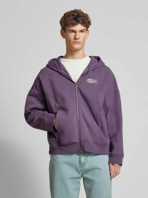 Bluza rozpinana o kroju oversized z wyhaftowanym logo REVIEW