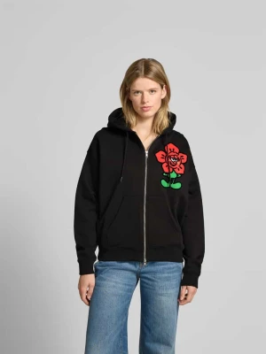 Bluza rozpinana o kroju oversized z zamkiem błyskawicznym Kenzo Czarny
