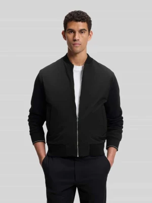 bluza rozpinana o kroju regular fit z czystej bawełny model 'Skiles 55' Boss Czarny