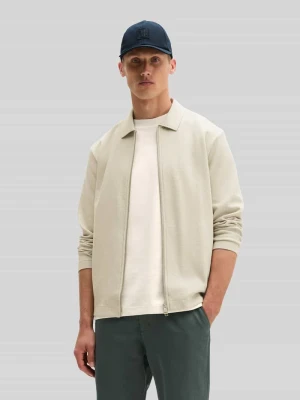 Bluza rozpinana o kroju regular fit z czystej bawełny z zamkiem błyskawicznym dwustronnym Marc O'Polo Średnioszary