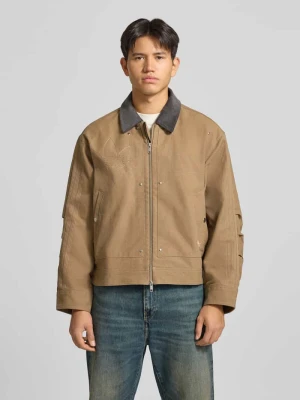 bluza rozpinana o kroju regular fit z detalami z nitów adidas Originals Khaki