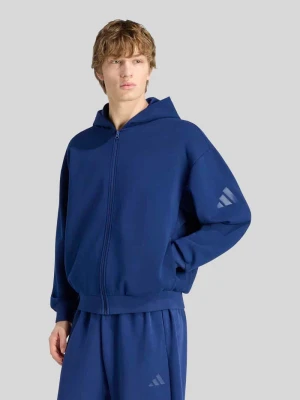 bluza rozpinana o kroju regular fit z dodatkiem modalu Adidas Granatowy