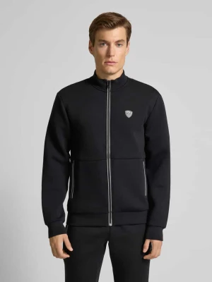 Bluza rozpinana o kroju regular fit z dodatkiem wiskozy model ‘Train’ EA7 Emporio Armani