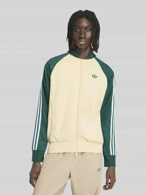 bluza rozpinana o kroju regular fit z domieszką bawełny adidas Originals Złamany biały