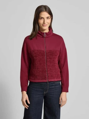 Bluza rozpinana o kroju regular fit z dzianinowym obszyciem Marc Cain