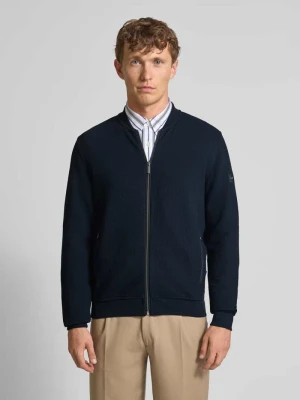 Bluza rozpinana o kroju regular fit z fakturowanym wzorem Bugatti