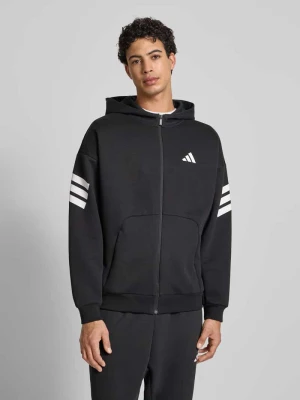 Bluza rozpinana o kroju regular fit z kieszenią kangurką adidas Sportswear