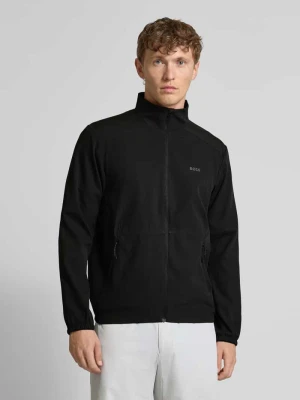 Bluza rozpinana o kroju regular fit z kieszeniami zapinanymi na zamek błyskawiczny model ‘CRUISELITE’ BOSS Green