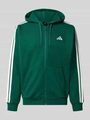 Bluza rozpinana o kroju regular fit z mieszanki bawełny Adidas Zielony