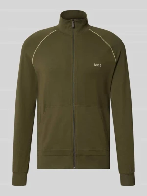 Bluza rozpinana o kroju regular fit z mieszanki bawełny Boss Oliwkowy