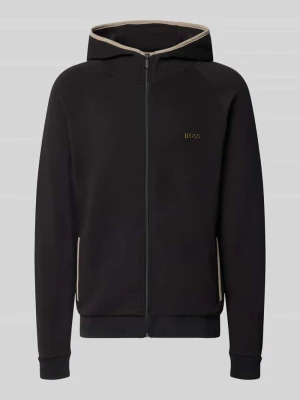 bluza rozpinana o kroju regular fit z mieszanki bawełny Boss Czarny
