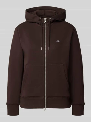 Bluza rozpinana o kroju regular fit z mieszanki bawełny Gant Ciemnobrązowy