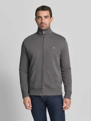 Bluza rozpinana o kroju regular fit z mieszanki bawełny Gant Kamienny