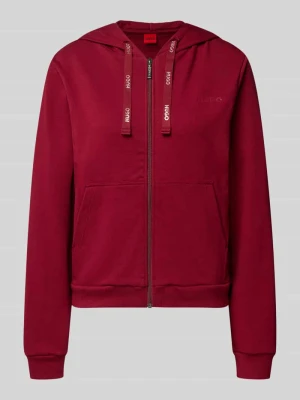 bluza rozpinana o kroju regular fit z mieszanki bawełny Hugo Bordowy